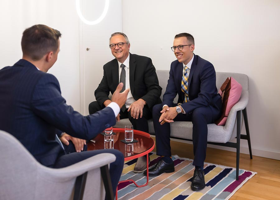 Meeting mit Roman, Ricardo und René Brazerol